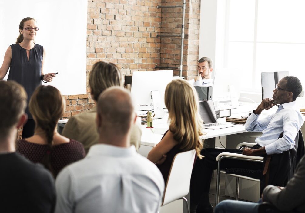 Business Team Training Listening Meeting Concept